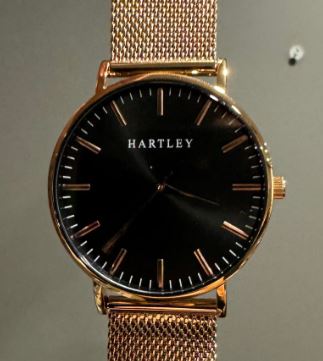 Heritage Rose Gold Black Dial with Rose Gold Mesh