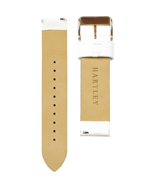Hartley White Leather Strap