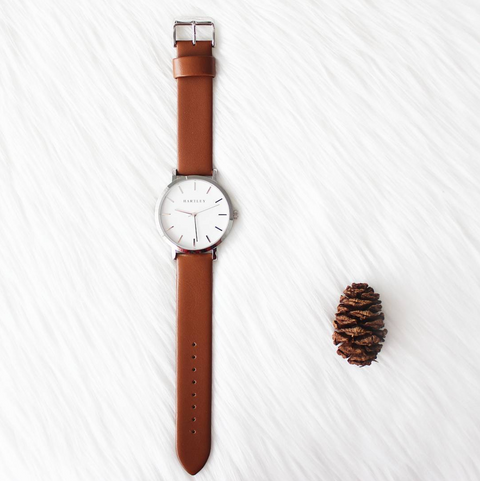 Brown // Silver White