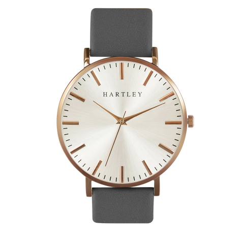 Hartley Original Rose Gold Case - Gray Strap