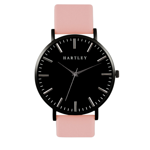 Hartley Original Black Case - Pink Strap