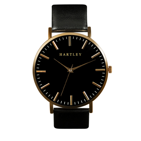 Hartley Original Gold Case - Black Strap
