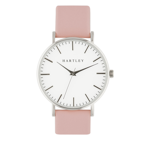 Hartley Original Silver Case - Pink Strap