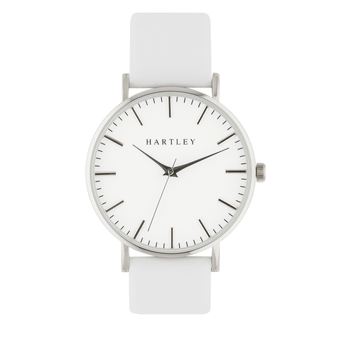 Hartley Original Silver Case - White Strap